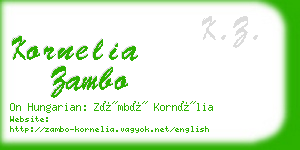 kornelia zambo business card